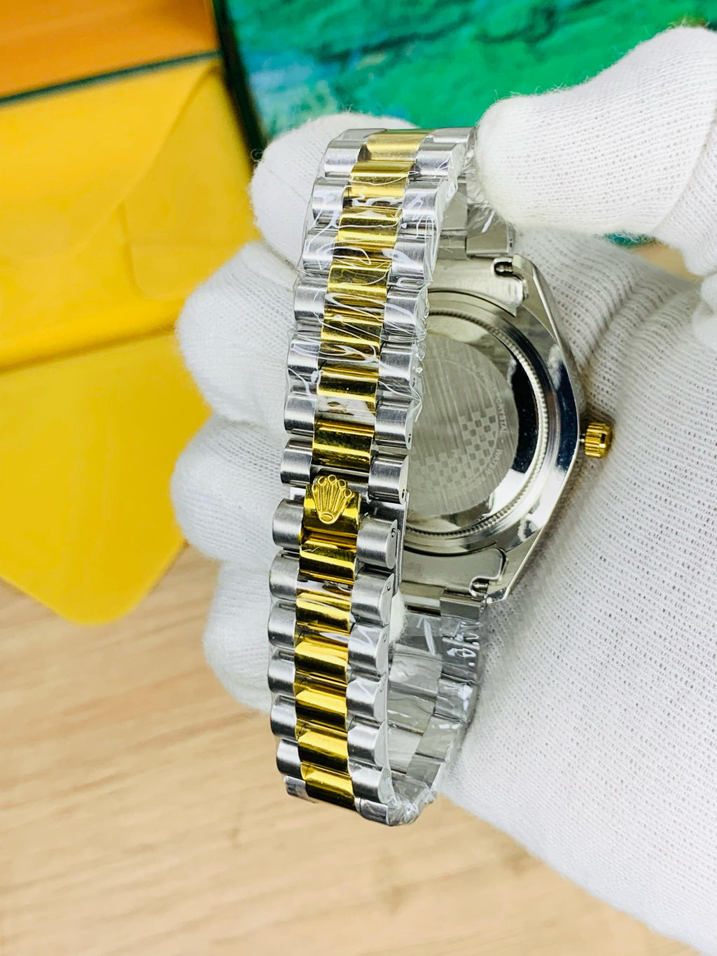 Rolex black plain dial