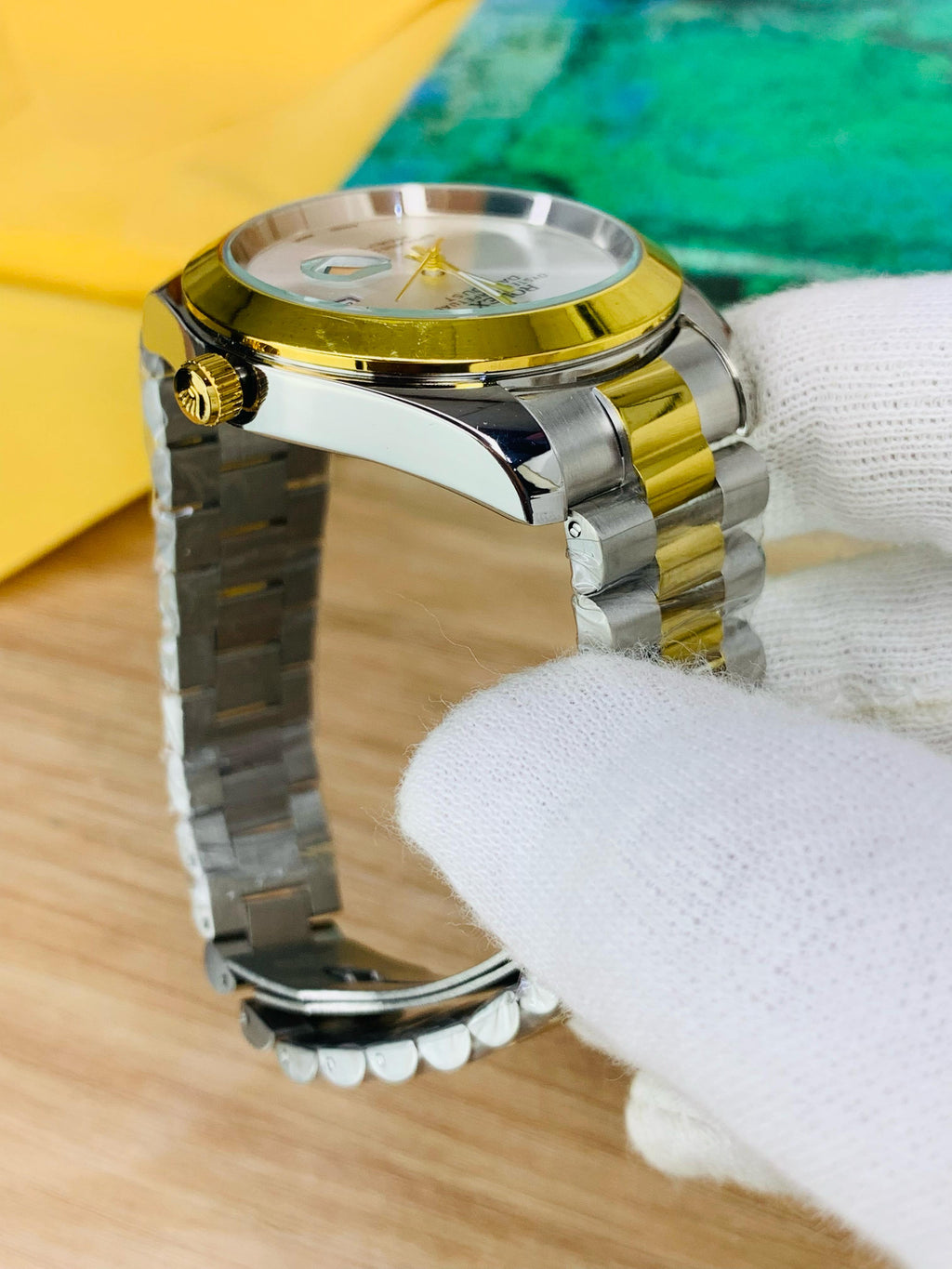 Rolex white plain dial