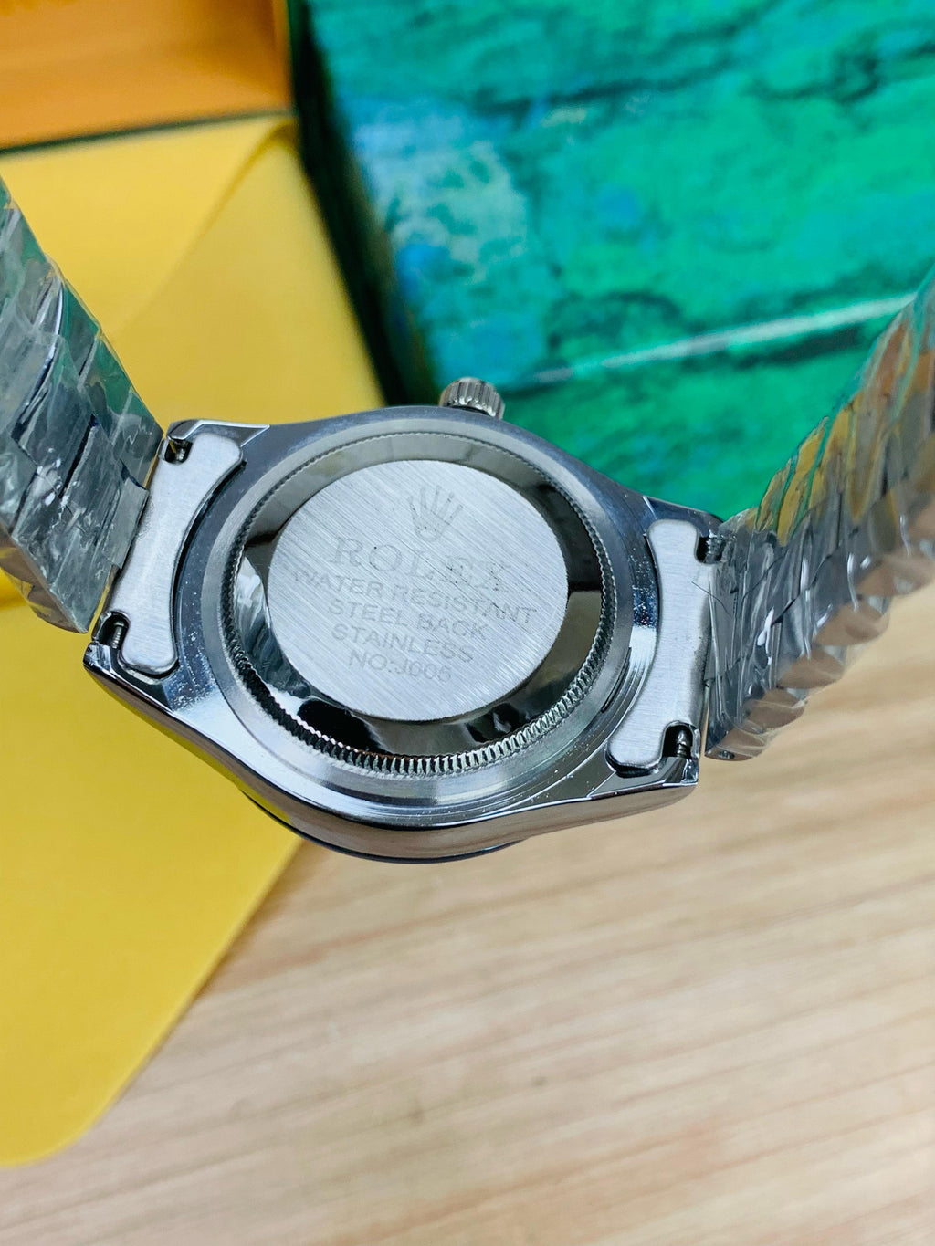 Rolex stone two tone blue